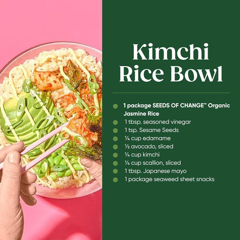SEEDS OF CHANGE Certified Organic Jasmine Rice, Organic Food 8.5 OZ Pouch.