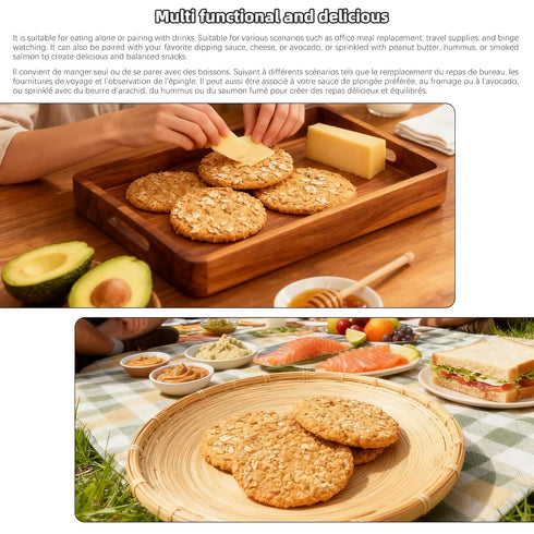 SIJIYUNLI 300g/10.58oz 6 packs) -Oat Meal Replacement Biscuit Coarse Grains|Nutritious Meal Replacement|High Dietary