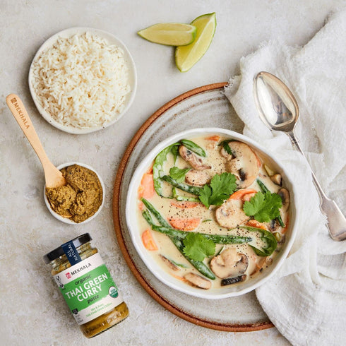 (6X3.53oz) Mekhala Organic Thai Green Curry Paste. VEGAN. GLUTEN-FREE. SUGAR FREE. Versatile. HOT