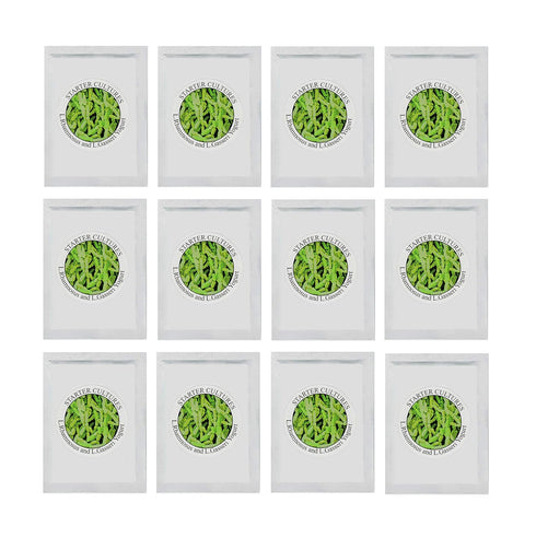 Pack 12 (12 Pack) Yogurt Starter Cultures - of Freeze-Dried Sachets for Lactobacillus Rhamnosus and L.Gasseri Yogurt