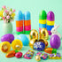 Pack 52 Easter Candy with Fillable Plastic Eggs Bundle - Bulk Of Plastic Eggs With Assorted Chocolate Candy for Filling