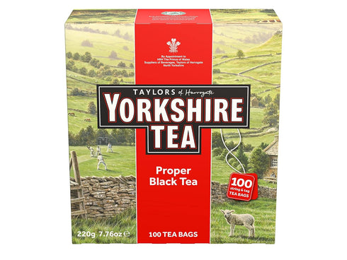Yorkshire Tea, Red, Black Tea, String and Tagged Bags, 100 Count (Pack