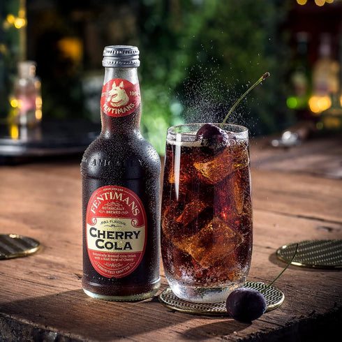 9.3 oz Fentimans Botanically Brewed Classic Cherry Cola Sparkling Soda, fl Bottles Premium Craft Soda/Mixer