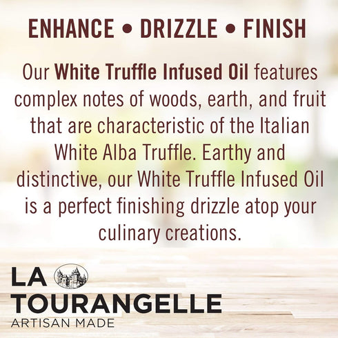 8.45 Oz La Tourangelle, White Truffle Oil, Complex Gourmet Earthy Flavor for Drizzling over Pasta, Popcorn, Vegetables