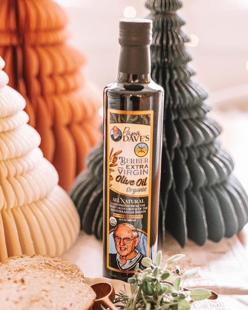 16.9 Oz, Papa Dave's Certified USDA Organic Extra Virgin Olive Oil, Contains Polyphenol First Cold Pressed
