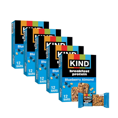 KIND Breakfast Protein Bars, Blueberry Almond, Gluten Free, Low Sodium, Healthy Snacks,