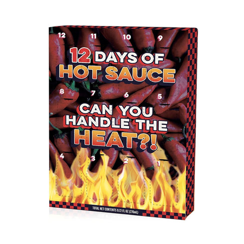 12 Days of Hot Sauce Variety Pack Gift Set with Habanero, Chipotle,