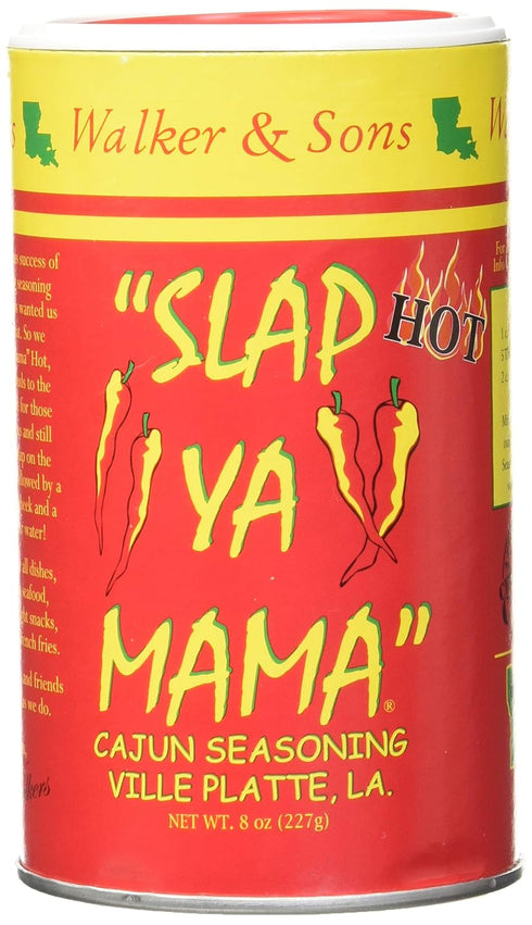 Slap Ya Mama Cajun Seasoning, Hot Blend, No MSG, Kosher, 8 Ounce Can, Pack of 3 from Louisiana
