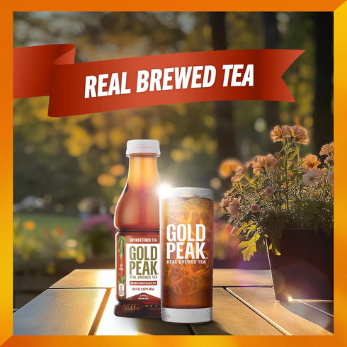 16.9 oz, 6 Pack Gold Peak Tea, Unsweet Tea, fl