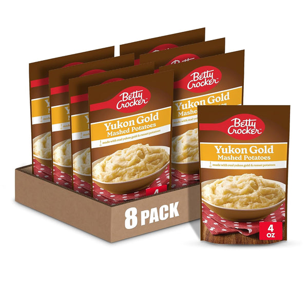Betty Crocker Yukon Gold Mashed Potatoes, 4 ounces (Pack of 8)