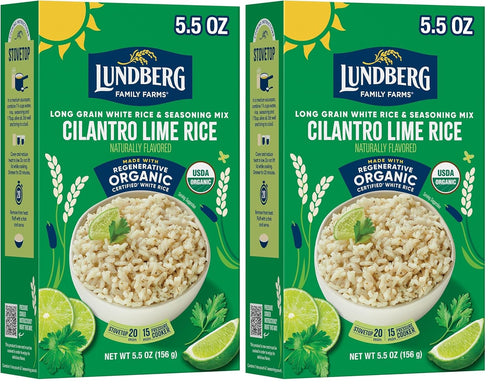Lundberg Cilantro Lime White Rice 5.5 OZ (Pack of 2)