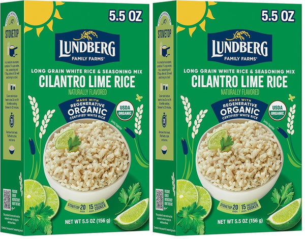 Lundberg Cilantro Lime White Rice 5.5 OZ (Pack of 2)