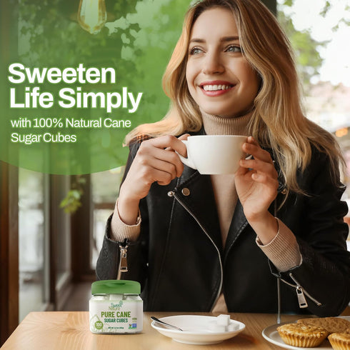 100 12.7 oz, 100% Sweet Nature Pure Cane Sugar Cubes, Cubes, Natural Non-GMO Cane Sugar for Coffee & Tea, Kosher, No