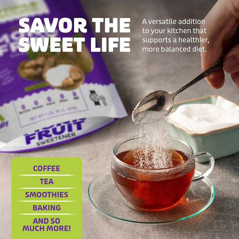 100% 2.5lb 40 oz Whole Nature Monk Fruit Sweetener With Erythritol Granulated - Pure Monkfruit Sweetener