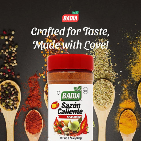 5.75 oz Badia Sazon Caliente Latin Inspired Spicy All Purpose Seasoning Gluten Free