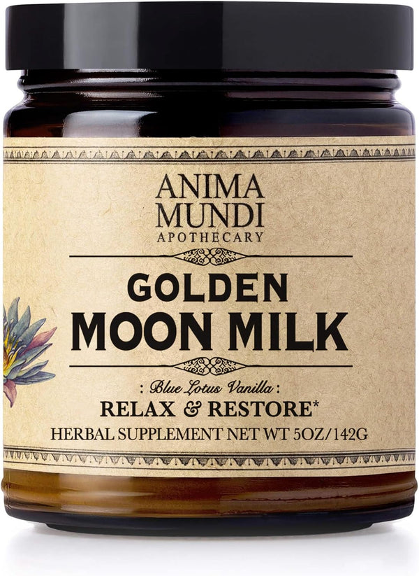 Anima Mundi Apothecary Golden Moon Milk - Relaxing Plant-Based Powder with Organic
