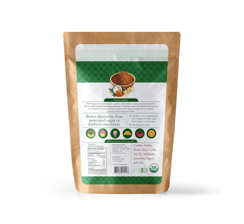 (Pack 3) Jans Organic Coconut Sugar of Unrefined Natural Sweetener, Gluten Free, Non-GMO, Low Glycemic Coco Sugar