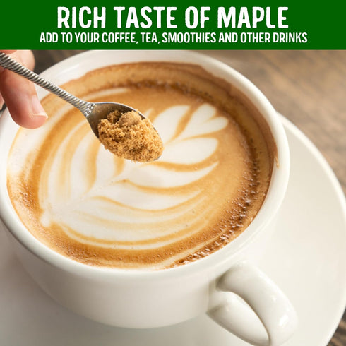 Maple Joe 100% 7.8 oz Organic Maple Sugar Granulated, Made With Grade A Organic Maple Syrup. Powdered Maple Sugar