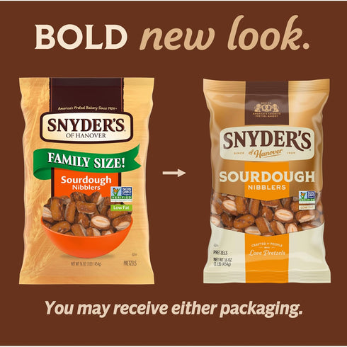 16 Oz Snyder's of Hanover Sourdough Nibblers Pretzels