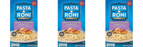 Pasta Roni 4.6 oz (130 (Pack 3) , Garlic & Olive Oil Vermicelli Mix, g)