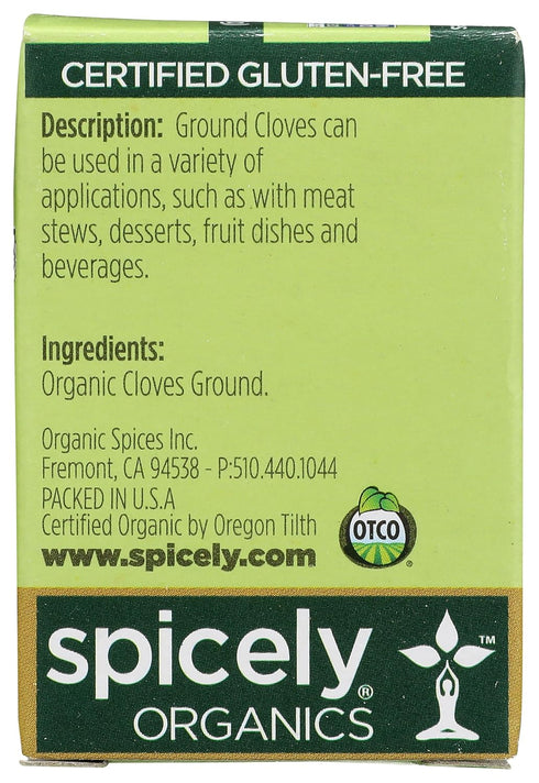 Spicely Organic Cloves Powder, 0.40 OZ ecoBox