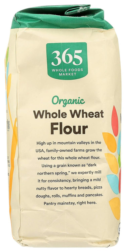 365 100% 80 (Pack 2) by Whole Foods Market, Organic Whole Wheat Flour, Ounce