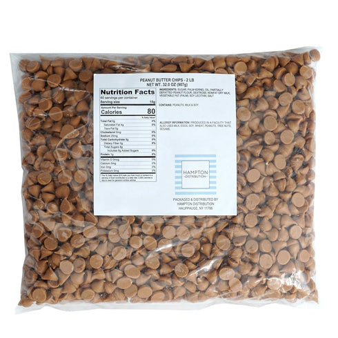 2 Peanut Butter Chips, Pound Bulk Bag, Hampton Distribution