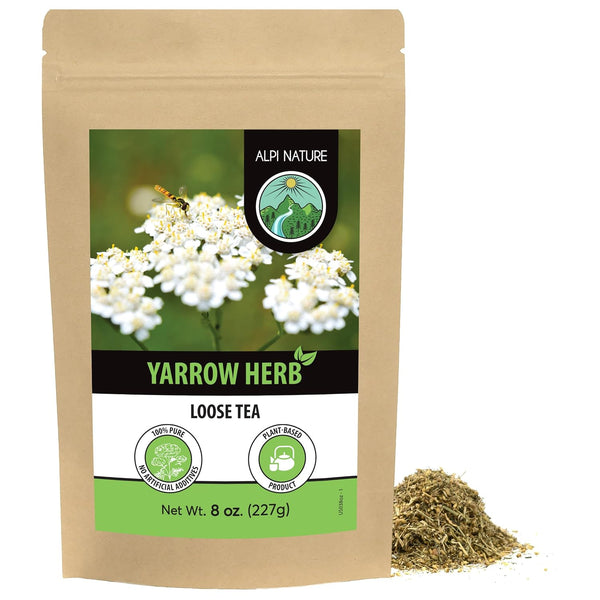 Alpi Nature Yarrow Tea 8 oz 227g, Dried and Cut Yarrow Herb,