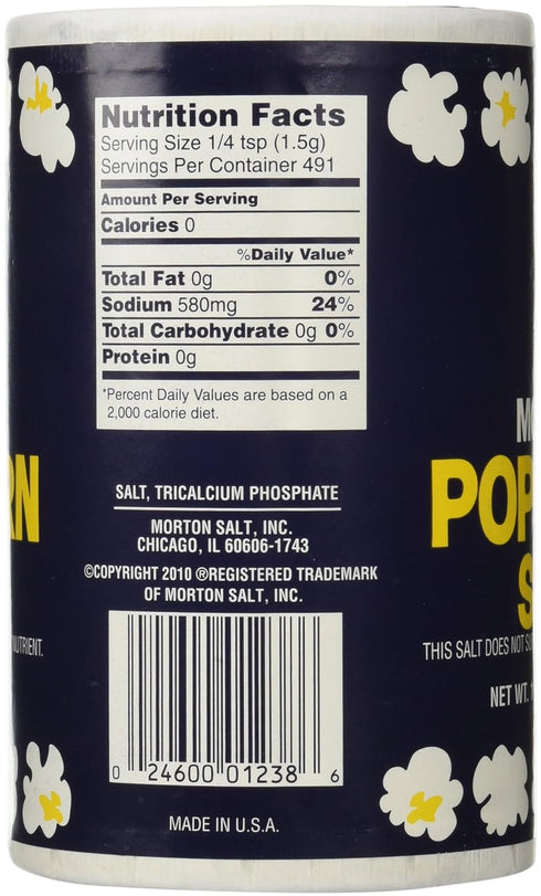 Morton Popcorn Salt - Perfect Seasoning for Snacks