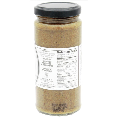 Kozlik's 8.5oz (Pack 3 Balsamic Fig & Date Sweet Brown Yellow Dijon Natural Gluten Free Non-GMO Mustard, Jar of jars)