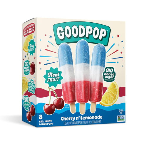 GoodPop - Organic Cherry N' Lemonade Assorted Freezer Pops - 100% Fruit