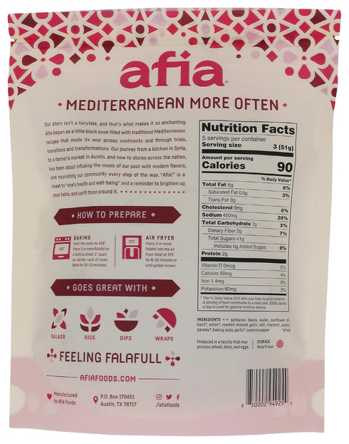 9 Afia, Falafel Garlic Herb, Ounce