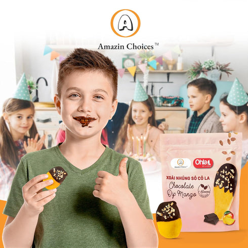Pack (3.52 Oz) Pack 1 Vegan Dried Mango Slices Covered in Chocolate Almond Gluten-Free Snacks - Tropical Chocolates Dip