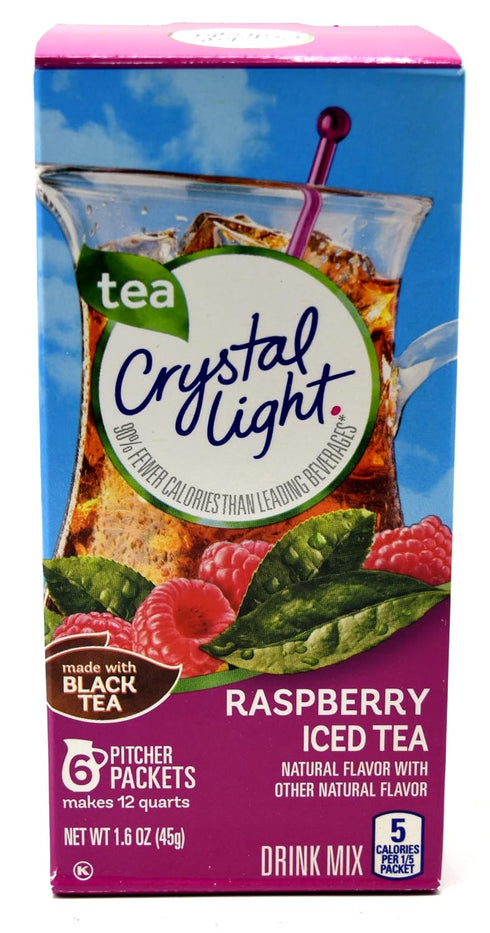 Crystal Light Raspberry Iced Tea Drink Mix, 12-Quart 1.6-Ounce Canister (Pack Of