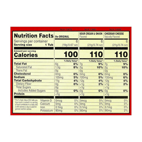Pack 36 Packs Pringles Variety Potato Chips - Individual Snack Stacks