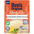 8.5 oz (Pack 12) BEN'S ORIGINAL Ready Rice Coconut Sticky Rice, Easy Dinner Side, Pouch