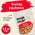 2.5 oz 6 Pack Snak Club Honey Cashews, Honey Glazed Nuts, Kosher Snack, Bags