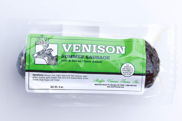 Shaffer Venison Farms Venison Summer Sausage 6 oz chub