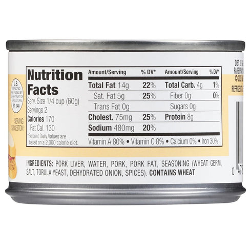 Underwood 4.25oz (Pack 6) Liverwurst Spread, Can