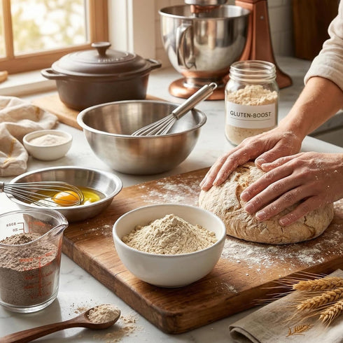 2 Vital Wheat Gluten, Pound Bulk Bag, Vital Wheat Gluten For Bread Making, Gluten Flour, Hampton Distribution