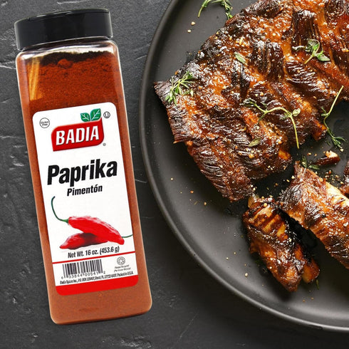 16 oz Badia Paprika, Mild Sweet Flavor for Cooking Rice, Seafood, Stews, Garnishing, Grilling & Seasoning, All-Natural