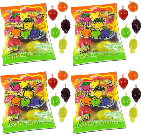 Din Don Fruity's JU-C Jelly Fruit Snacks Pack of 4
