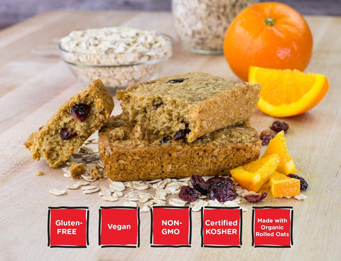 Pack 12 Bobo's Cranberry Orange Oat Bars, Gluten Free, Non-GMO, Whole Grain Oats, of | Snack Bars | On-the-Go | Made