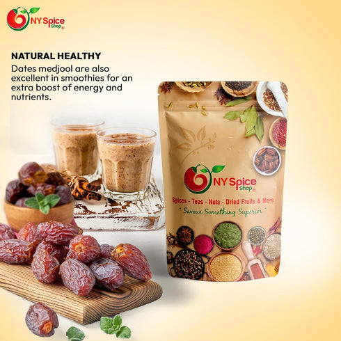 3 NY Spice Shop Medjool Dates - Pound California Natural Delight Medjool Pitted Fresh Dates Bulk - Sweet Candied Large