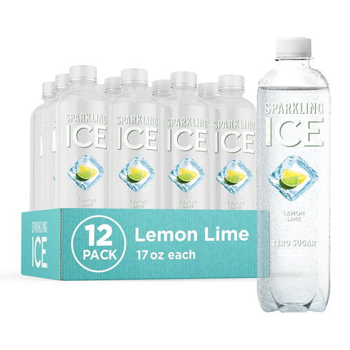 Sparkling Ice, Lemon Lime Sparkling Water, Zero Sugar Flavored Water, with Vitamins