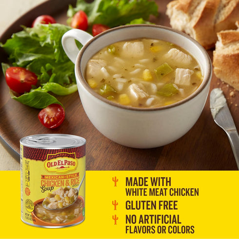 18.5 oz Old El Paso Mexican-Style Chicken and Rice With Corn Soup, Ready to Serve Canned Soup
