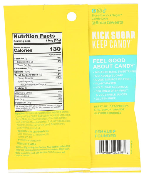 Gummy 1.8 Smart Sweets, Sour Blast Buddies, Ounce