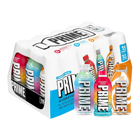 PRIME HYDRATION Variety, Dragonfruit Fusion, Orange Swirl, & Future Freeze Sports Drinks,