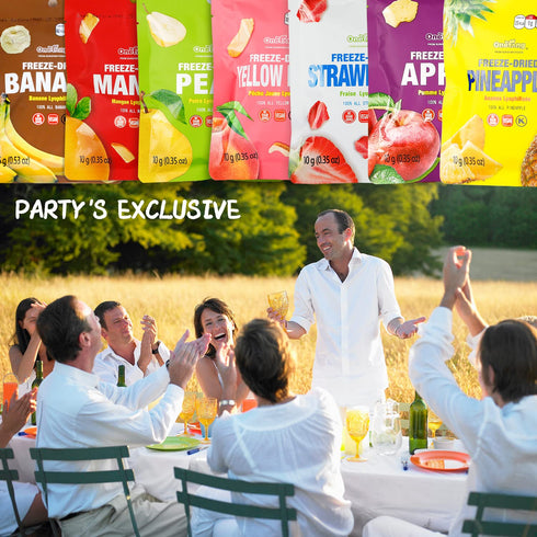 12 Pack Pack, 0.35 Oz ONETANG Freeze-Dried Mixed Fruit, Single-Serve Non GMO, Kosher, No Add Sugar, Gluten free, Vegan