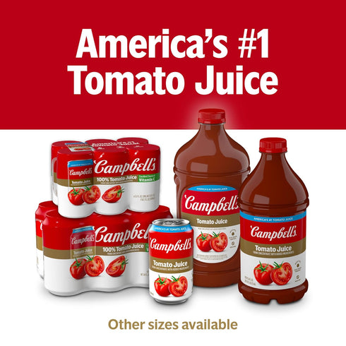 100% 11.5 oz (6 Pack) Campbell's Tomato Juice, fl Can
